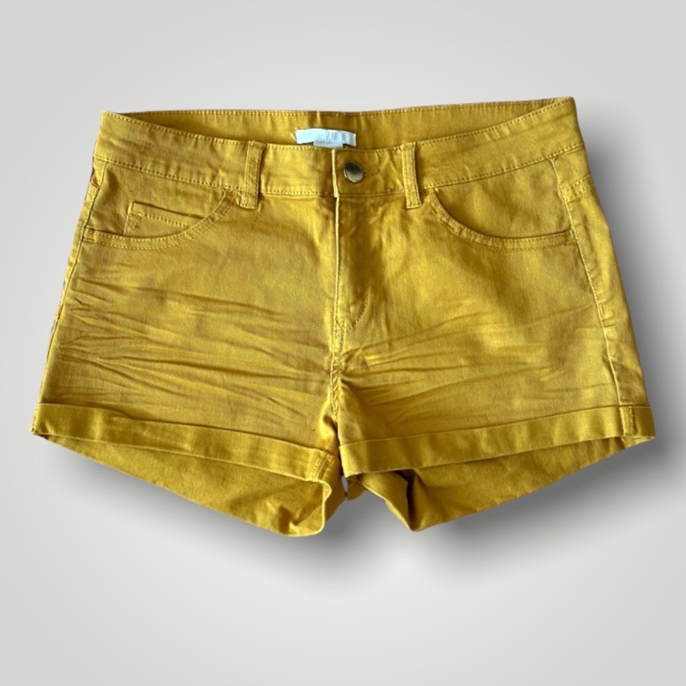 H&M mustard yellow shorts size 6